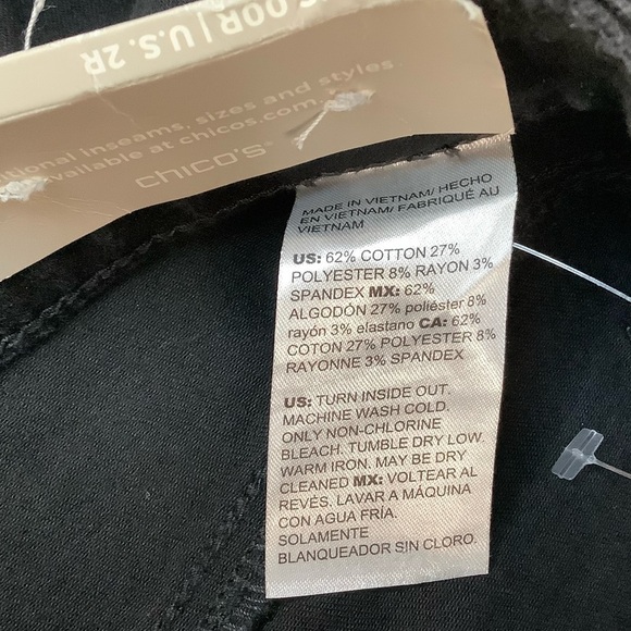 Chico’s fabulously black‎ jeggings size 2 - Picture 6 of 9